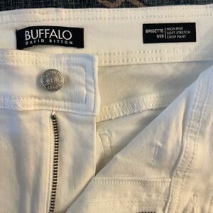 Buffalo David Bitton Cream High-Rise Crop Pants
